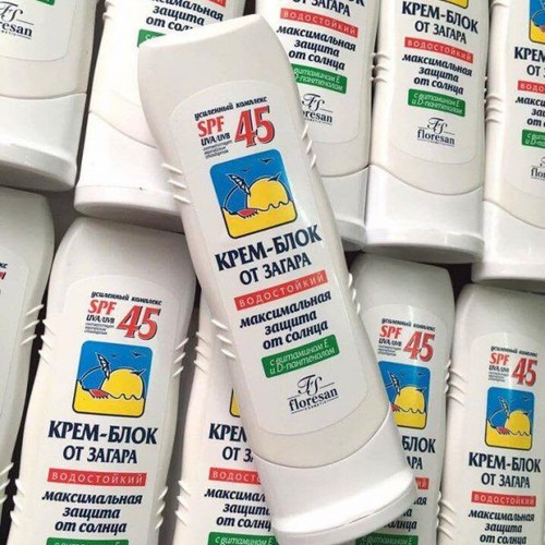 Kem chống nắng Floresan SPF 45 của Nga tuýp trắng bảo vệ da